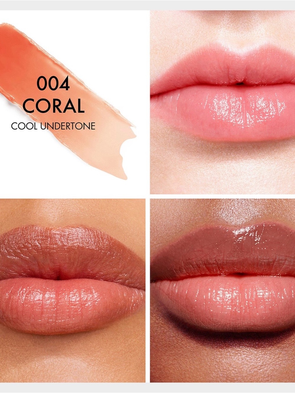 Coral Lip Gloss — Hydrating Sheer Shine (004 Coral)
